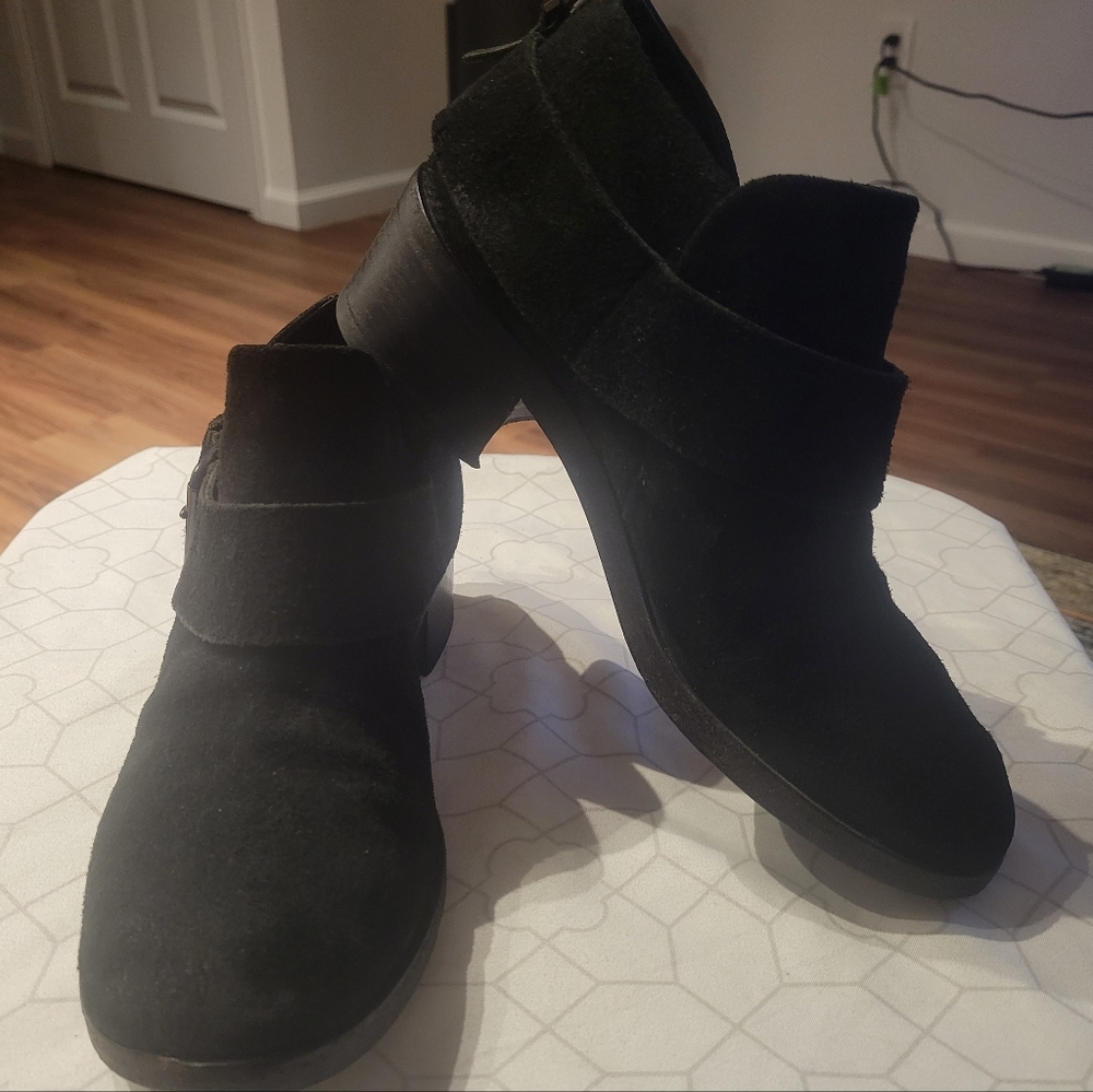 Marcell Black Suede Booties